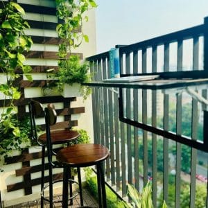 Bộ bàn ghế quầy bar phù hợp ban công nhỏ hẹp