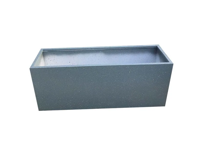 Thư Viện Mẫu Ban Công Đẹp | Ban Công Xinh 7 Chậu chữ nhật trơn basic kích thước 60x30x30cm sơn hiệu ứng