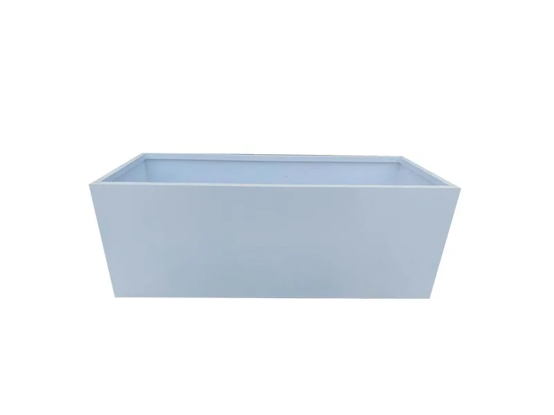 Thư Viện Mẫu Ban Công Đẹp | Ban Công Xinh 8 Chậu chữ nhật trơn basic kích thước 60x30x30cm, màu ghi nhạt