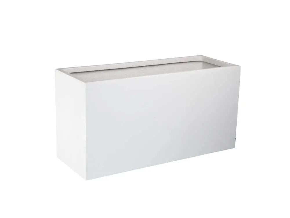 Thư Viện Mẫu Ban Công Đẹp | Ban Công Xinh 41 Chậu gỗ nhựa composite trắng basic