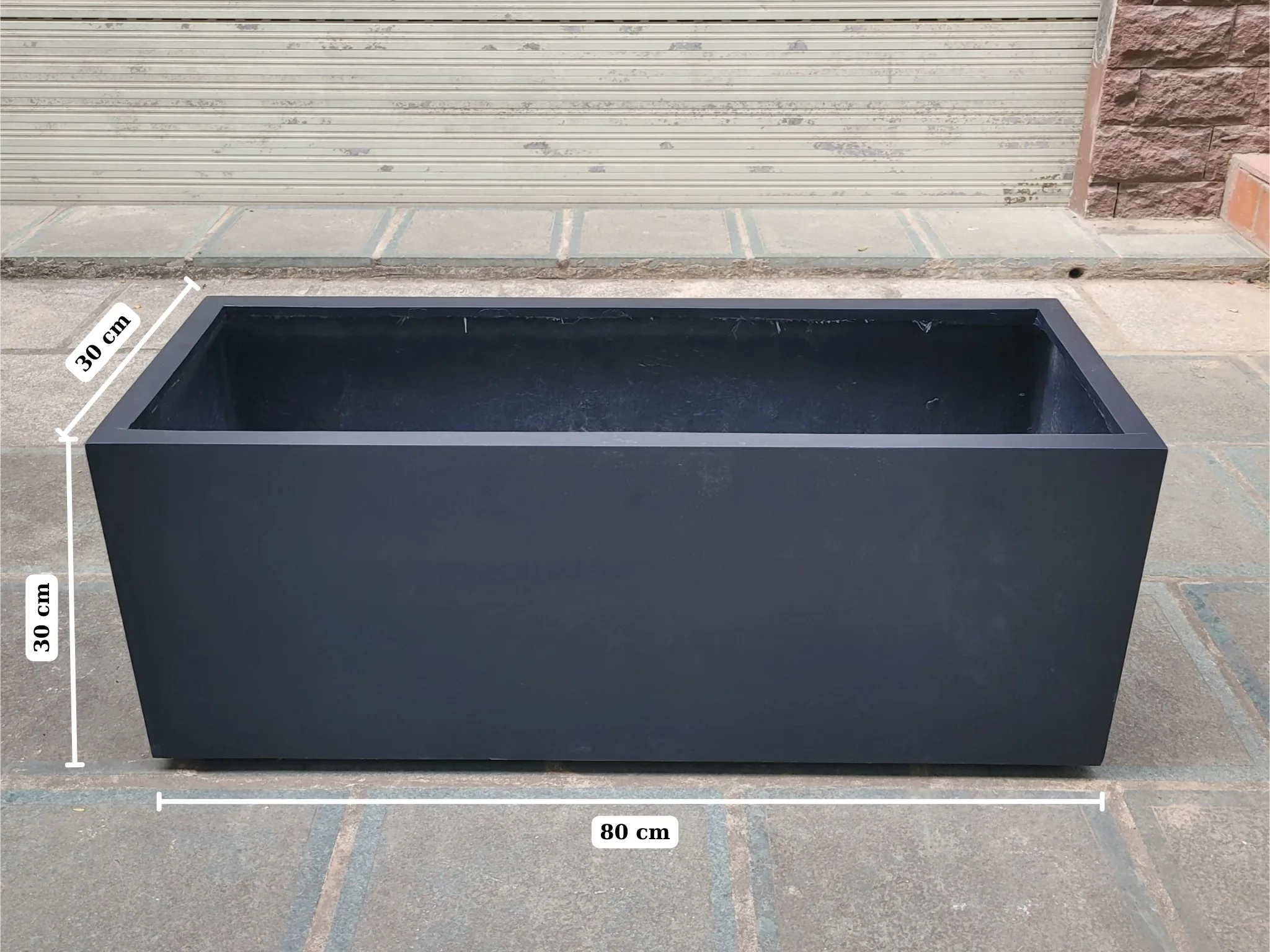 Thư Viện Mẫu Ban Công Đẹp | Ban Công Xinh 26 chậu chữ nhật trơn 80x30x30