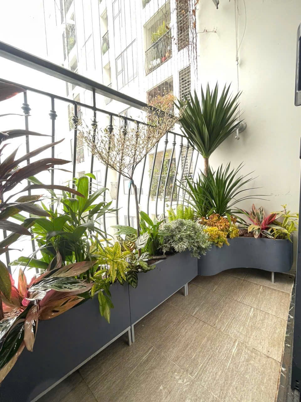 mẫu ban công xinh gọn gàng tối giản