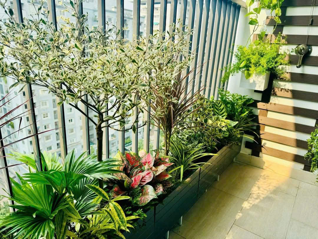 mẫu ban công xinh hiện đại tối giản