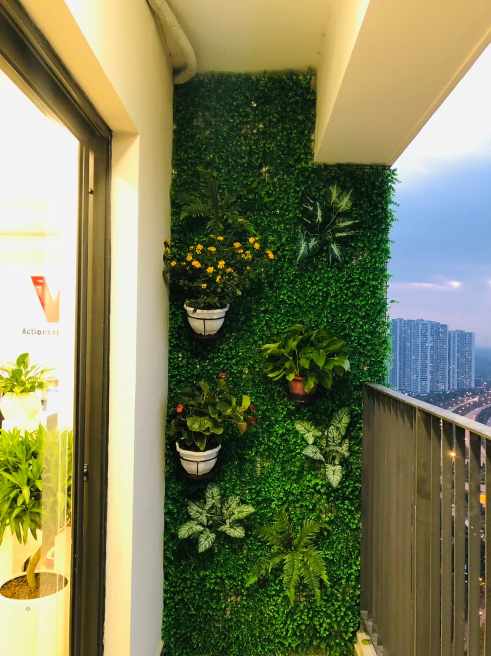 mẫu tường cây giả giá rẻ cho ban công