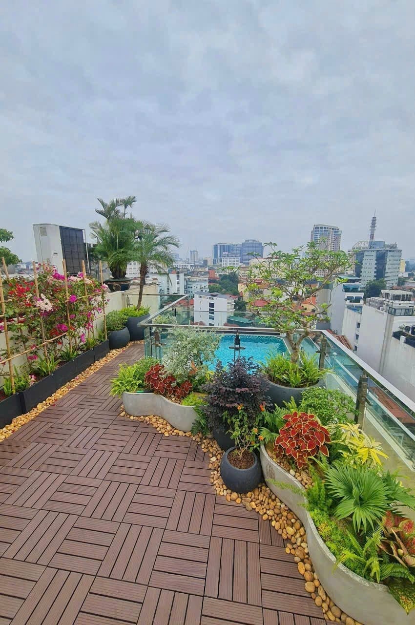 thiết kế trang trí sân thượng