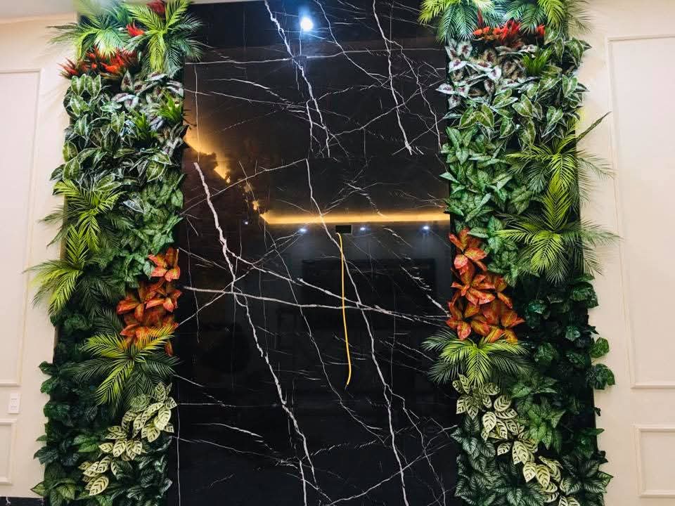 vách cây giả trang trí đẹp
